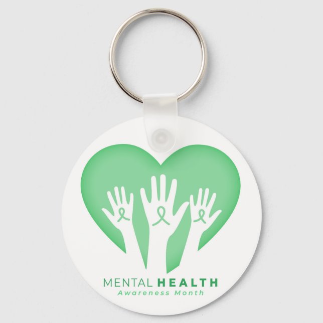 Porte-clés Mois de la sensibilisation à la santé mentale (Recto)