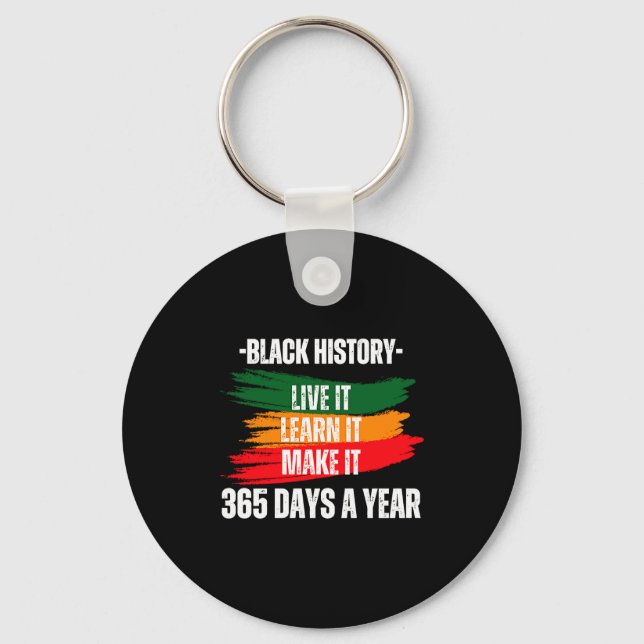Porte-clés Mois de l'histoire des Noirs 2023 Vivez-le Apprene (Recto)