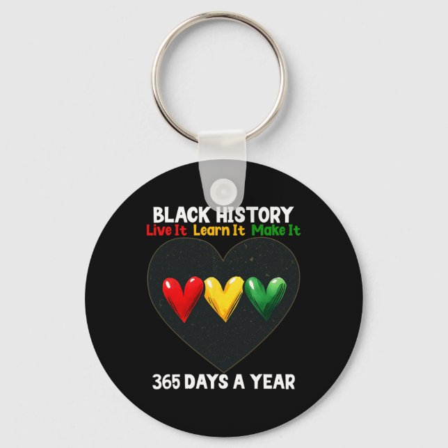 Porte-clés Mois de l'histoire des Noirs 2025 Vivez-la Apprene (Recto)