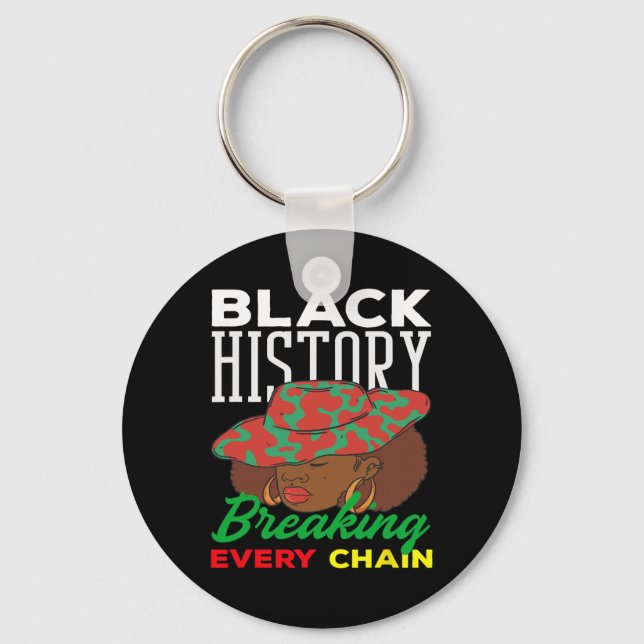 Porte-clés Mois de l'histoire des Noirs Briser chaque chaîne  (Recto)