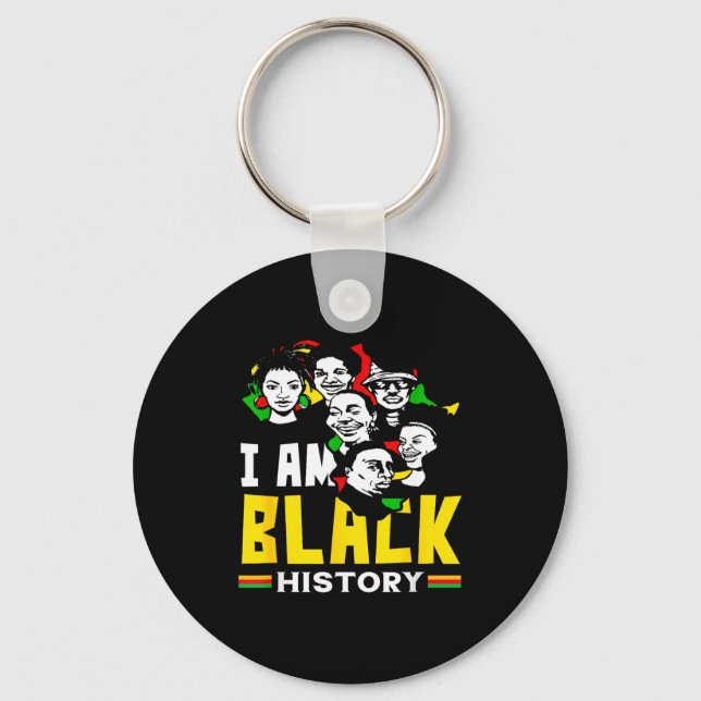 Porte-clés Mois de l'histoire des Noirs Je suis l'histoire no (Recto)