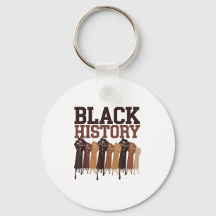 Porte-clés Mois de l'histoire des Noirs Mains Symbole Afro Mo