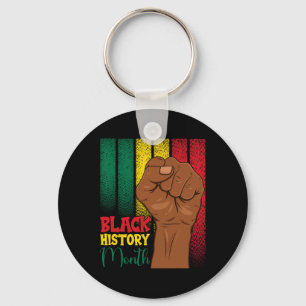 Porte-clés Mois de l'histoire des Noirs Poings Mains Dans Le