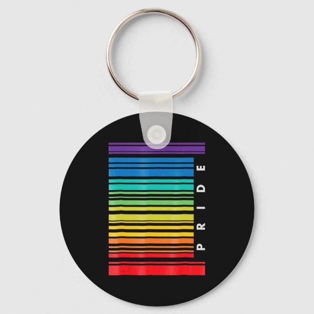 Porte-clés Mois de sensibilisation LGBT Code barre Pride Pans (Recto)