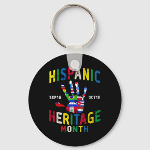 Porte-clés Mois du patrimoine hispanique Empreinte de la main