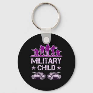 Porte-clés Mois Militaire Pour Enfants Purple Up Camo Milit