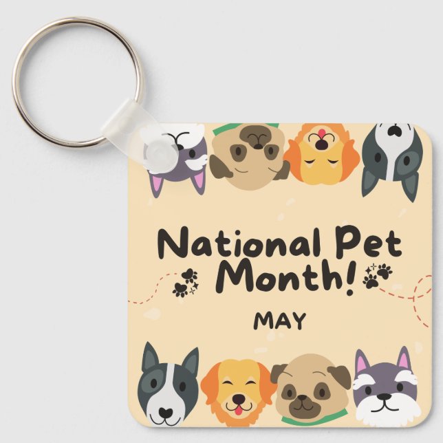Porte-clés Mois national des animaux (Recto)