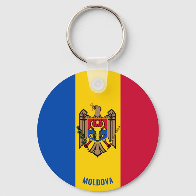 Porte-clés Moldavie Drapeau charmant patriotique (Recto)