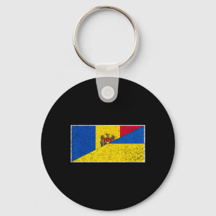Porte-clés Moldavie Drapeau Ukraine Moldave Fierté Ukrainienn