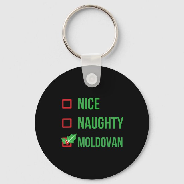 Porte-clés Moldavie Funny Moldova Pyjama Noël (Recto)