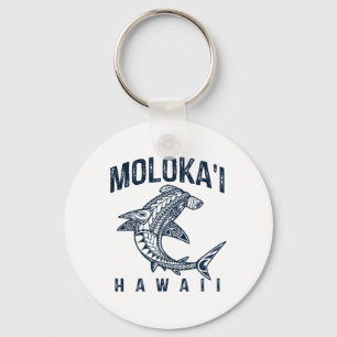 Porte-clés Molokai Hawaï Tril Requin Polynésien Hawaïen Plage