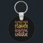 Porte-clés Mom Art A Mother Is Like A Flower<br><div class="desc">Mom Art A Mother Is Like A Flower</div>