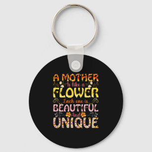 Porte-clés Mom Art A Mother Is Like A Flower