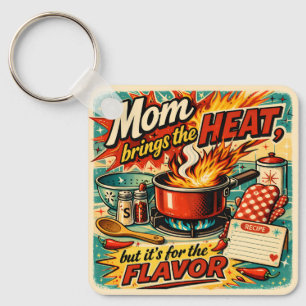 Porte-clés Mom brings the heat