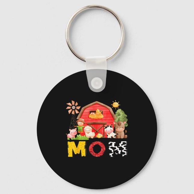 Porte-clés Mom Farm Cow Birthday Boy Matching Family Matching (Recto)