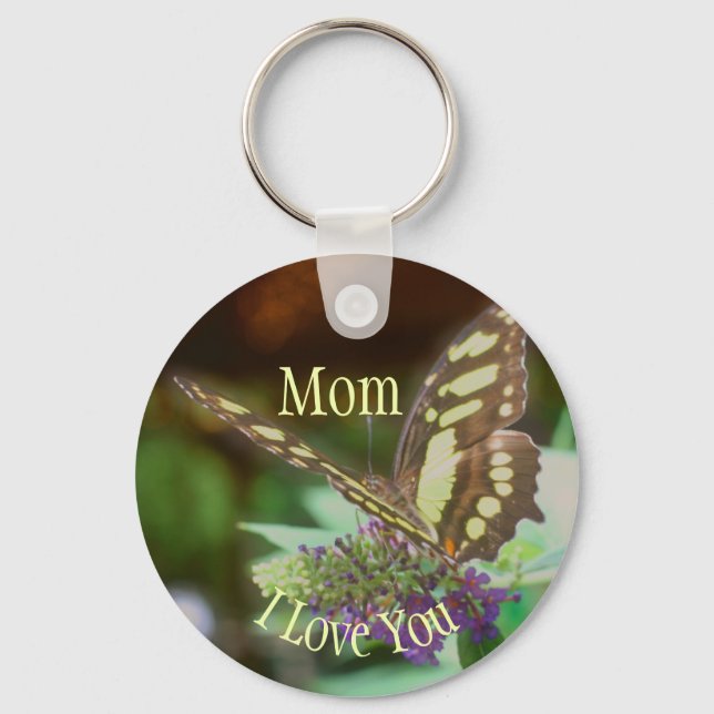 Porte-clés Mom I Love You Butterfly  (Recto)