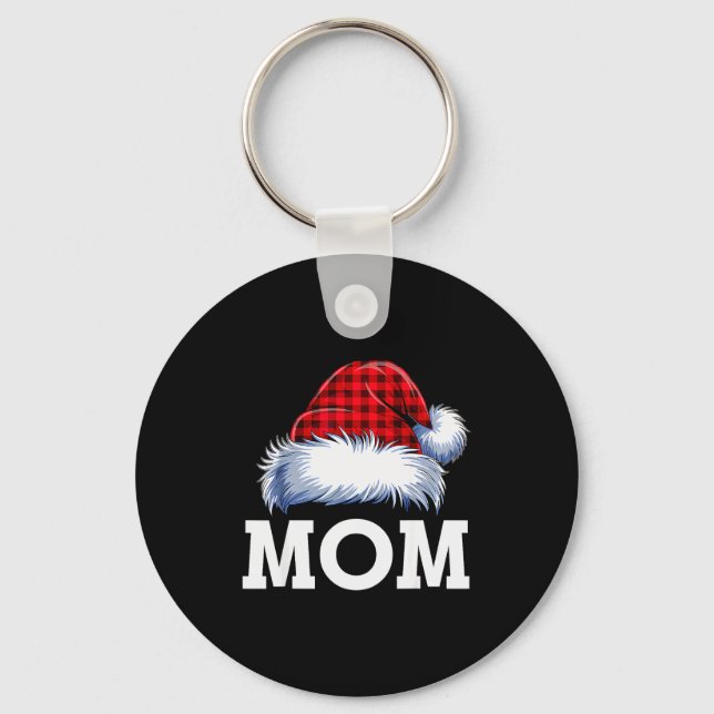 Porte-clés Mom Santa Red Plaid Christmas Family Matching Paja (Recto)