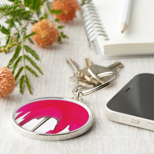 Porte-clés Moment capturé : Une Élégance Pétale Rose Rouge