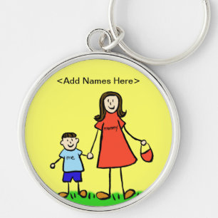Porte-clés Mommy & Me Porte - clé (noms de Personnalisers Bru