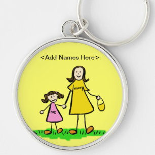 Porte-clés Mommy & Me Porte - clé (noms de Personnalisers Bru
