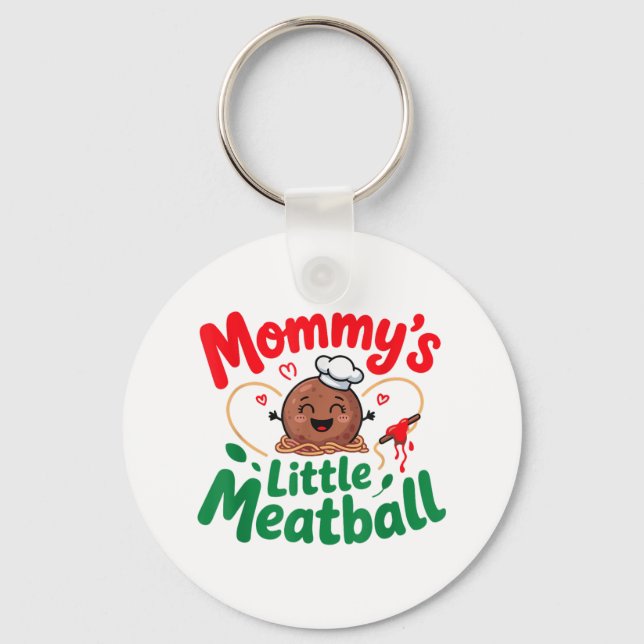 Porte-clés Mommys Little Meatball Italien Famille Enfants Béb (Recto)