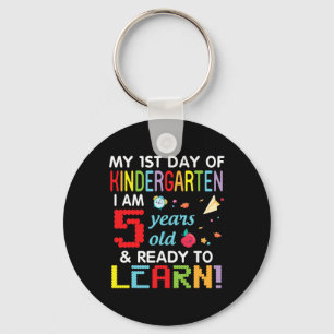 Porte-clés Mon 1er jour de maternelle j'ai 5 ans et Re