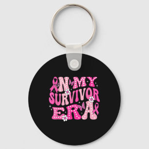 Porte-clés Mon âge de survivant rose Super Retro Cancer du se