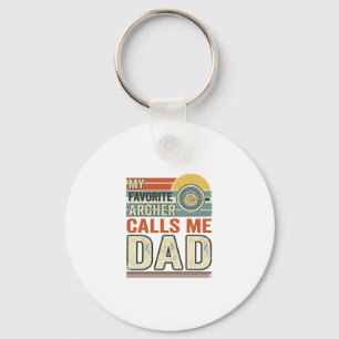 Porte-clés Mon archer préféré m'appelle papa design vintage_1