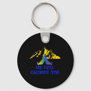 Porte-clés Mon aventure de premier voyage de camping Tente de