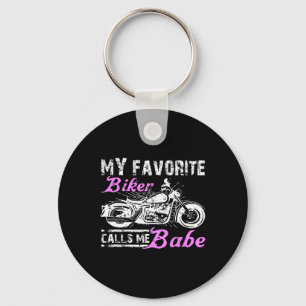 Porte-clés Mon biker préféré m'appelle Bybe drôle valentin Bi