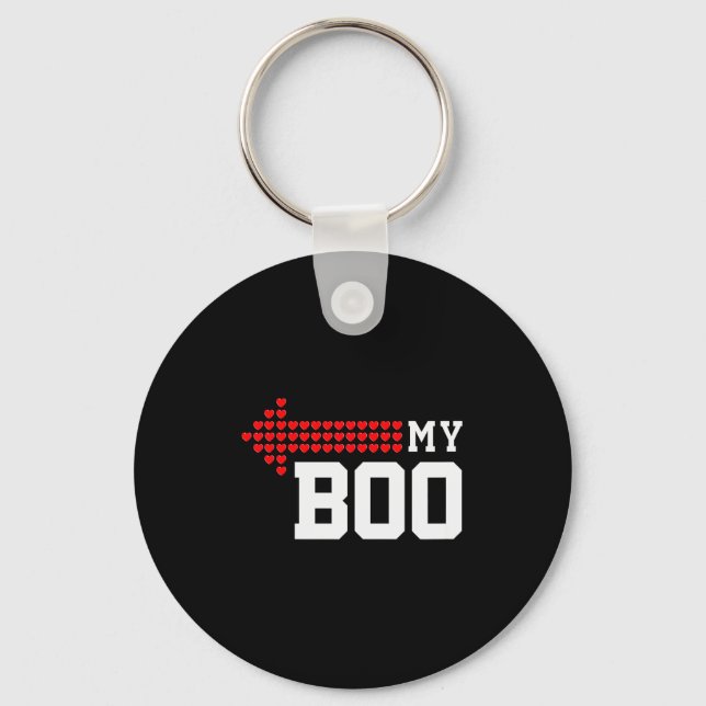 Porte-clés Mon Boo &amp; Mon Bae Saint-Valentin Tapis de coup (Recto)
