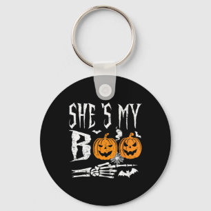 Porte-clés Mon Boo Skeleton Citrouille Halloween correspondan