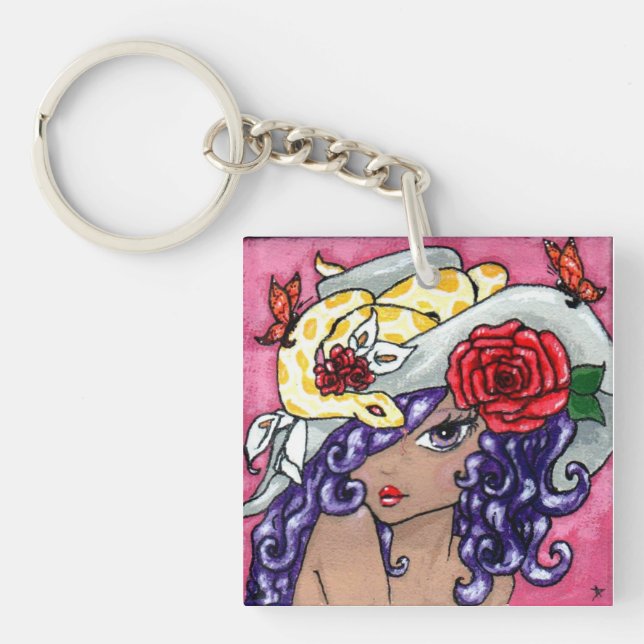 Porte-clés "Mon casquette est fabuleux ! "Porte - clé (Devant)