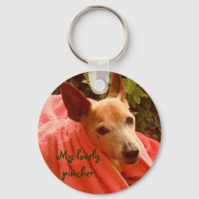 Porte-clés Mon charmant pincher (Recto)