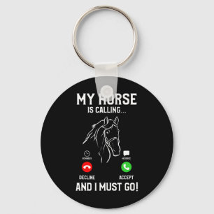 Porte-clés Mon Cheval Appelle Et Je Dois Aller Équitation
