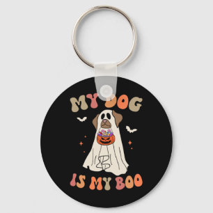 Porte-clés Mon Chien Est Mon Fantôme De Boo Éffrayant Amoureu