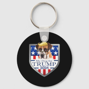 Porte-clés Mon chien pour Trump Boxer W Lunettes Hommes Femme