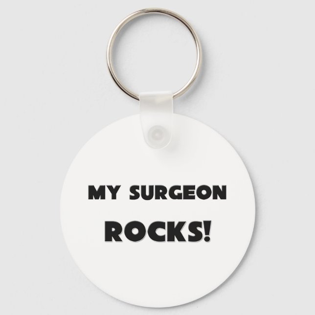 Porte-clés MON chirurgien ROCKS ! (Recto)