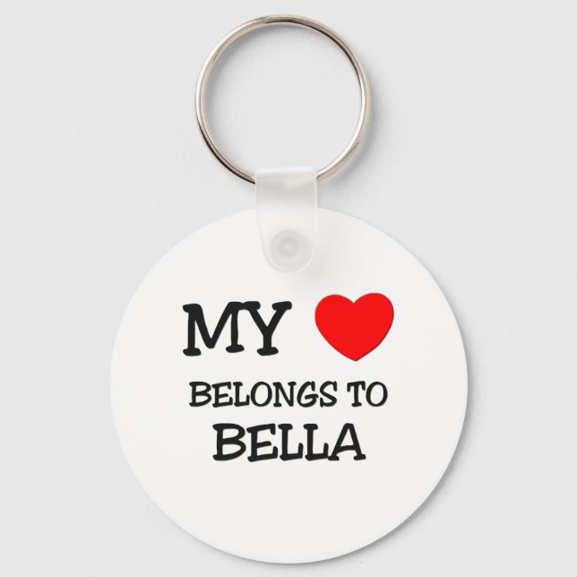 Porte-clés Mon Coeur appartient à BELLA (Recto)