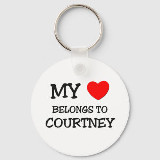 Porte-clés Mon coeur appartient à Courtney