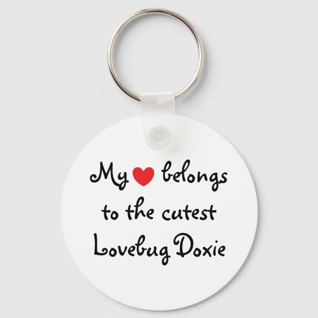 Porte-clés Mon coeur appartient à Doxie (Recto)