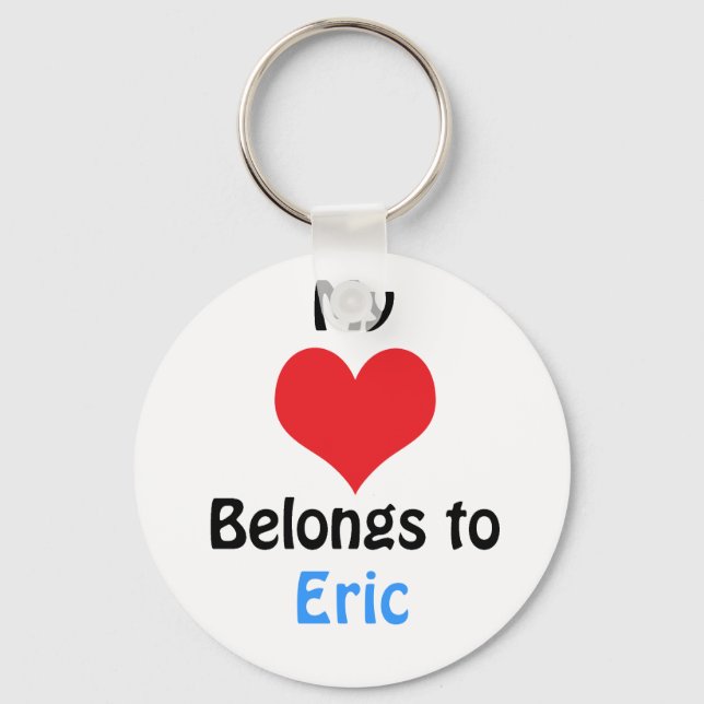Porte-clés Mon coeur Appartient à Eric (Recto)