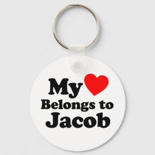 Porte-clés Mon coeur appartient à Jacob