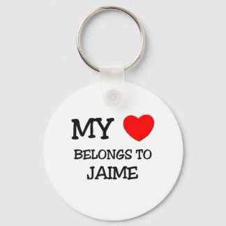 Porte-clés Mon coeur appartient à Jaime