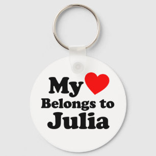 Porte-clés Mon coeur appartient à Julia