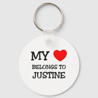 Porte-clés Mon Coeur Appartient À JUSTINE