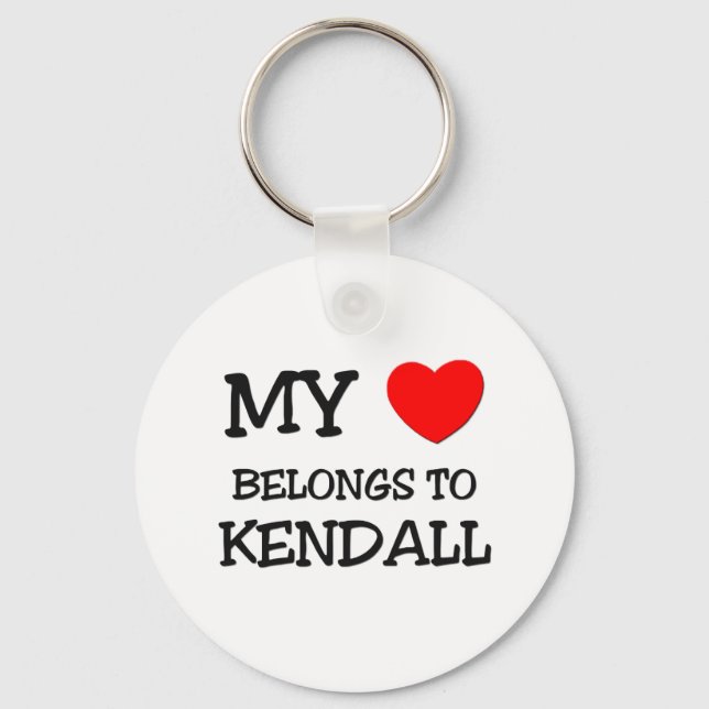 Porte-clés Mon Coeur Appartient À KENDALL (Recto)