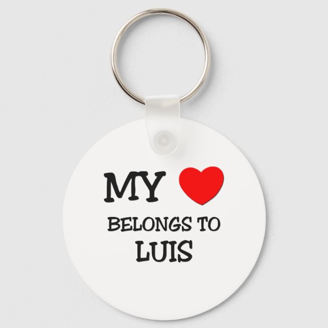 Porte-clés Mon coeur appartient à Luis (Recto)