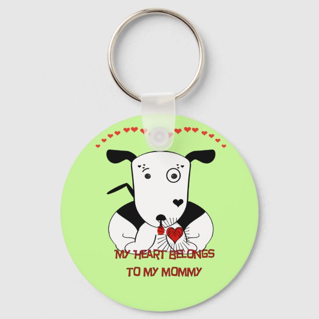 Porte-clés Mon coeur appartient à ma maman (Recto)