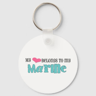 Porte-clés Mon coeur appartient à mon marin